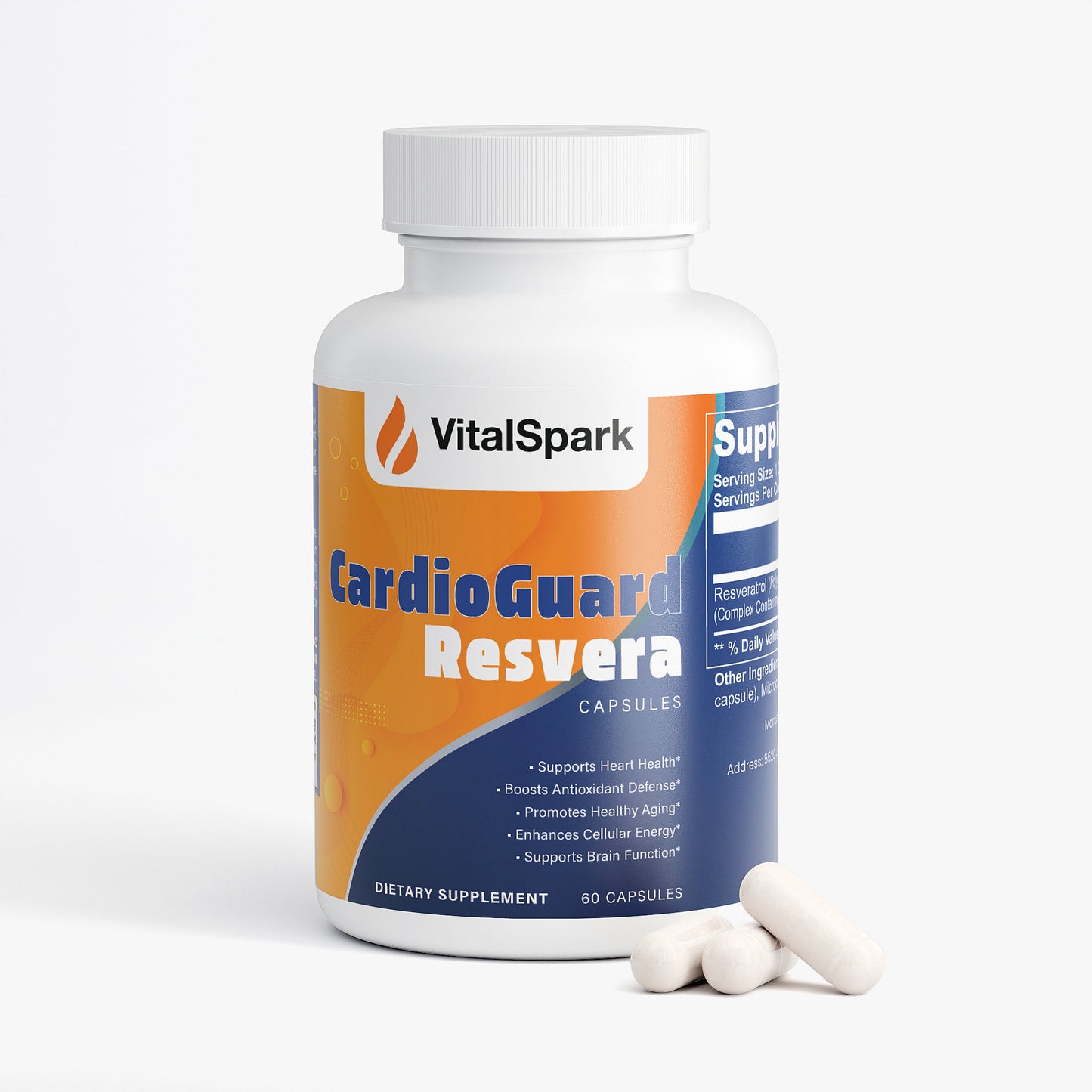 "Heart Health Supplement with Resveratrol-Cardiovascular Support"