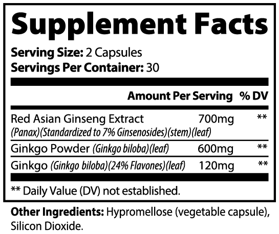"Cognitive Enhancement with Ginkgo Biloba-Memory Support"